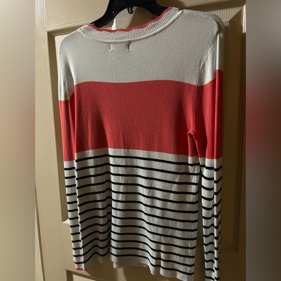 Orange and White Striped Sweater - Picture 3 of 3